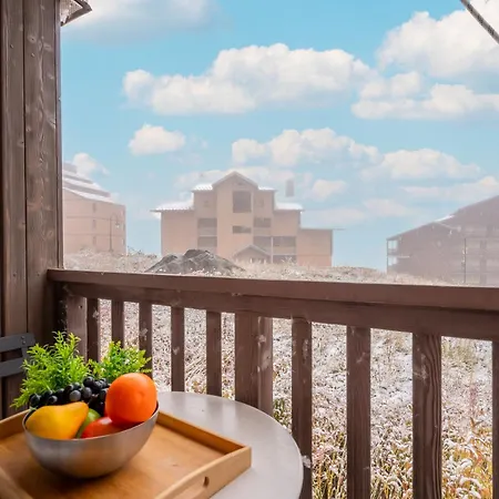 Balcony Ski-in Ski-out With View In Centre Of Apartamento Val Thorens